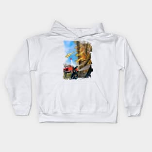 Fireman Wood Kids Hoodie